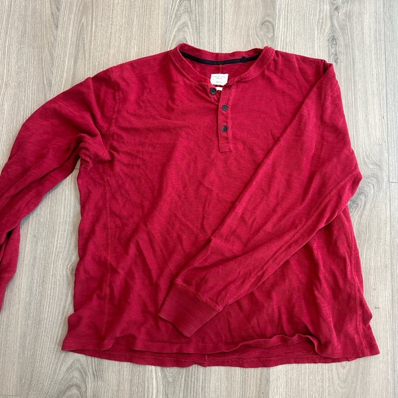 Rag & bone red Henley sz xxl EUC rare find - Picture 2 of 3